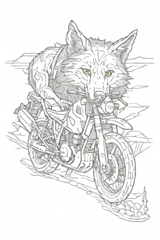 mechanic toyota wolf jungle  tattoo design idea