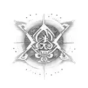 Incorporate symbols from Japanese and German cultures into a tattoo design tattoo design idea