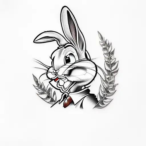 bugs bunny  tattoo design idea
