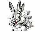 bugs bunny  tattoo design idea