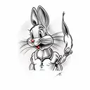 bugs bunny  tattoo design idea