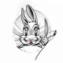 bugs bunny  tattoo design idea