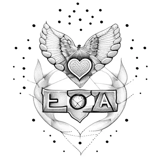 candy heart with the word electra in it tattoo design idea