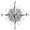 A compass with musical notes instead of the cardinal directions, symbolizing the client's passion for both travel and music tattoo design idea