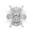 sci fi with overthinking tattoo design idea