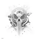 sci fi with overthinking tattoo design idea