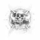 sci fi with overthinking tattoo design idea