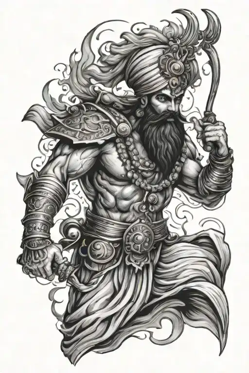Sikh warriors  zeus the god tattoo design idea