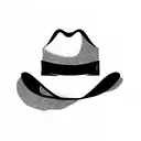 smiley face wearing a cowboy hat tattoo design idea