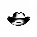 smiley face wearing a cowboy hat tattoo design idea