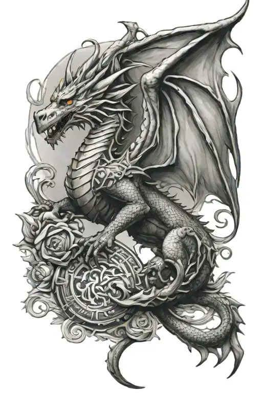 welsh dragon sleeve tattoo tattoo design idea