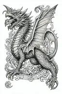 welsh dragon sleeve tattoo tattoo design idea