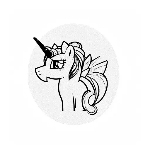 my little pony unicorn tattoo design idea