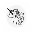 my little pony unicorn tattoo design idea