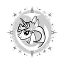 my little pony unicorn tattoo design idea