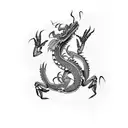 Chinese dragon that is a crab tattoo design idea