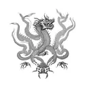 Chinese dragon that is a crab tattoo design idea