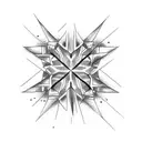 9 point star tattoo design idea