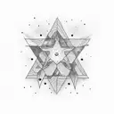 9 point star tattoo design idea