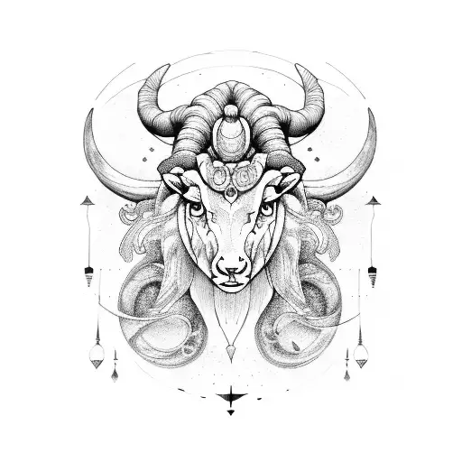 Aries, tauro, virgo, Aquarius, Libra and Pisces constelation tattoo design idea