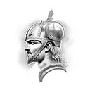 roman warrior tattoo design idea