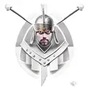 roman warrior tattoo design idea