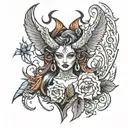 lillith diablo 4 tattoo design idea