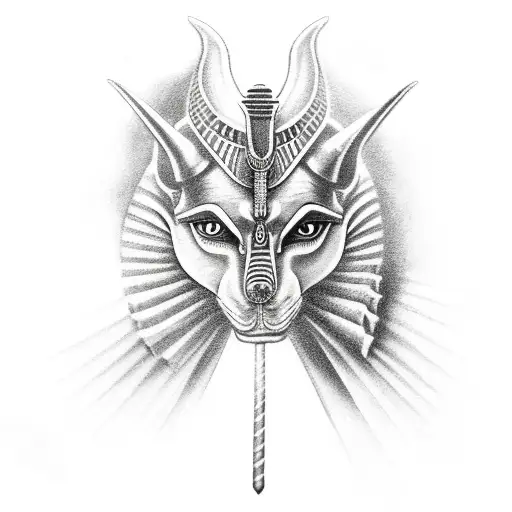 Anubis osiris egyptian mytology tattoo design idea