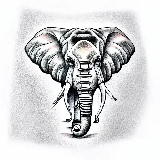 Elephant tattoo design idea