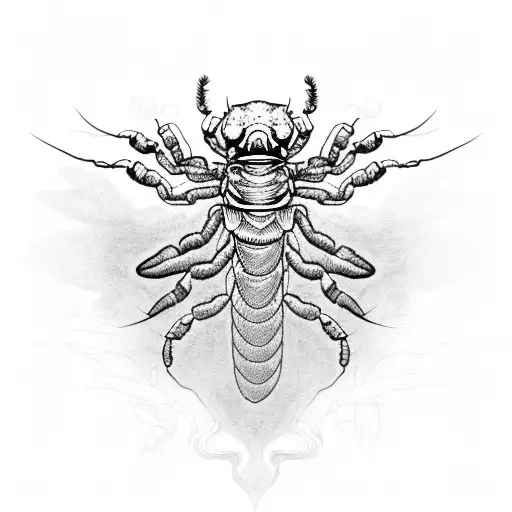 A menacing scorpion with wings tattoo design idea