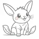 cute little bunny with fangs and bat wings tattoo design idea