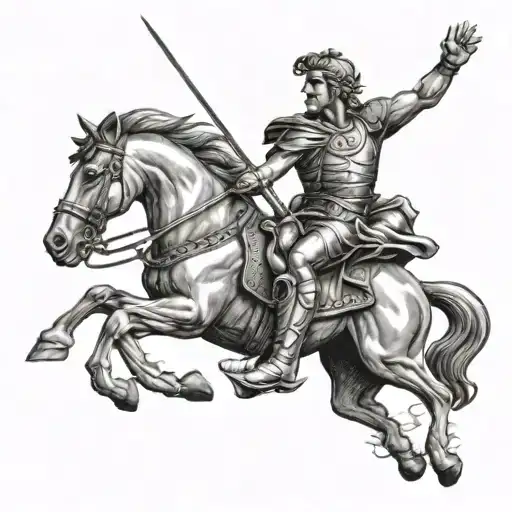 Alexander the Great defeating the Persians  tattoo design idea