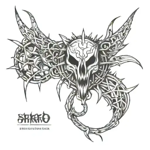 Wire spikes tattoo design idea