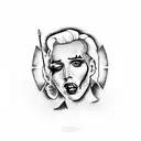 marylin manson tattoo design idea
