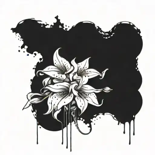 Intricate design featuring elements of the phrase "slave to silicon". Circuity flowing into white balloon flowers. tattoo design idea