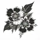 Intricate design "slave to silicon". Technology circuity, white flowers. tattoo design idea