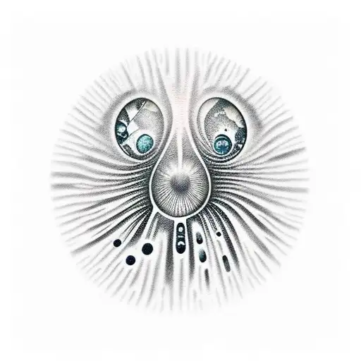 fingerprint and galaxy tattoo design idea