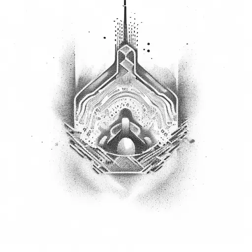 fingerprint and galaxy tattoo design idea