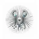 fingerprint and galaxy tattoo design idea