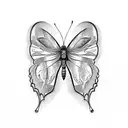 butterfly mummy with text gibusse tattoo design idea