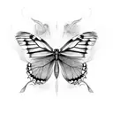butterfly mummy with text gibusse tattoo design idea