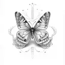 butterfly mummy with text gibusse tattoo design idea