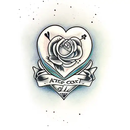 agony crying heart tattoo design idea