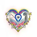 crying heart dread  tattoo design idea