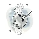 crying heart  tattoo design idea