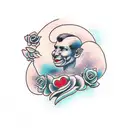 crying heart  tattoo design idea