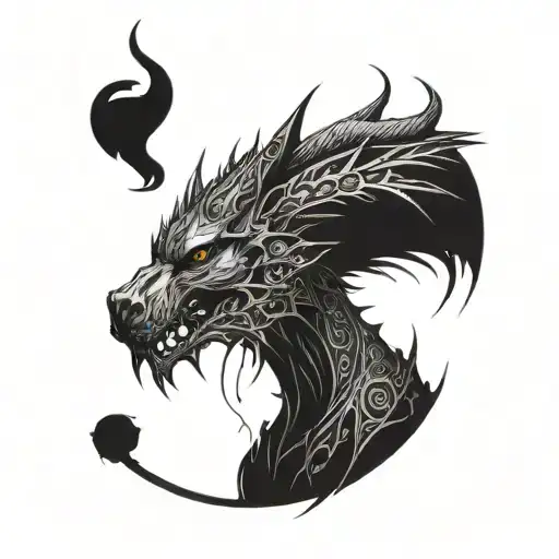 Elden ring video game character sleeve tattoo design idea