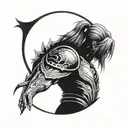 Elden ring video game character sleeve tattoo design idea
