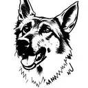german shepard tattoo design idea