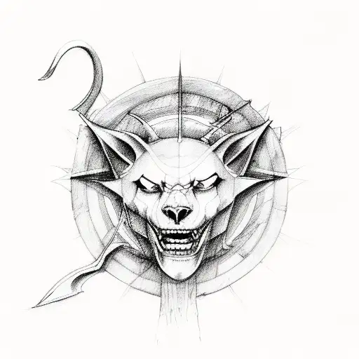 An abstract representation of Percy Jackson's adventures tattoo design idea